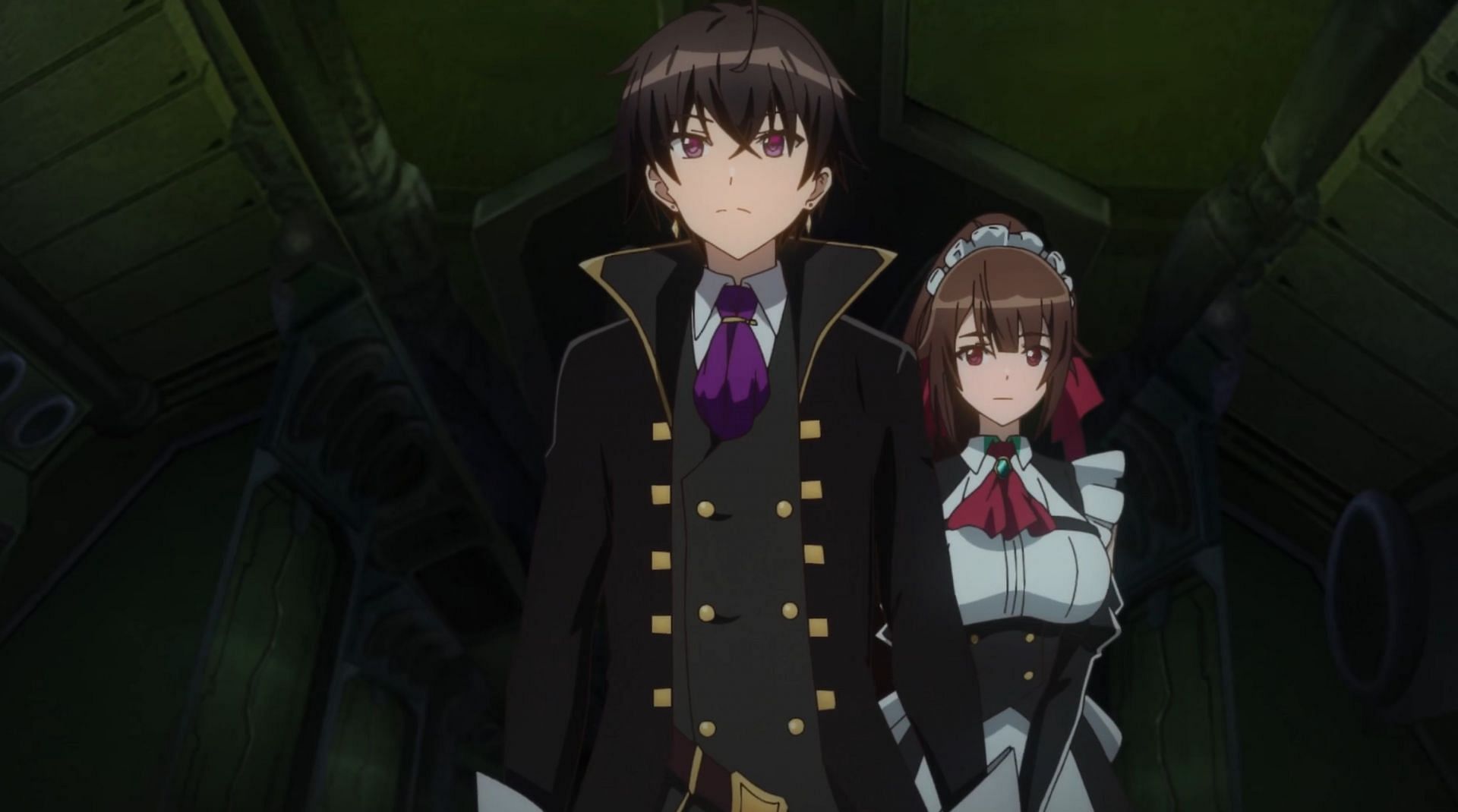 Liam and Amagi in I'm the Evil Lord of an Intergalactic Empire episode 6 (Image via Quad)
